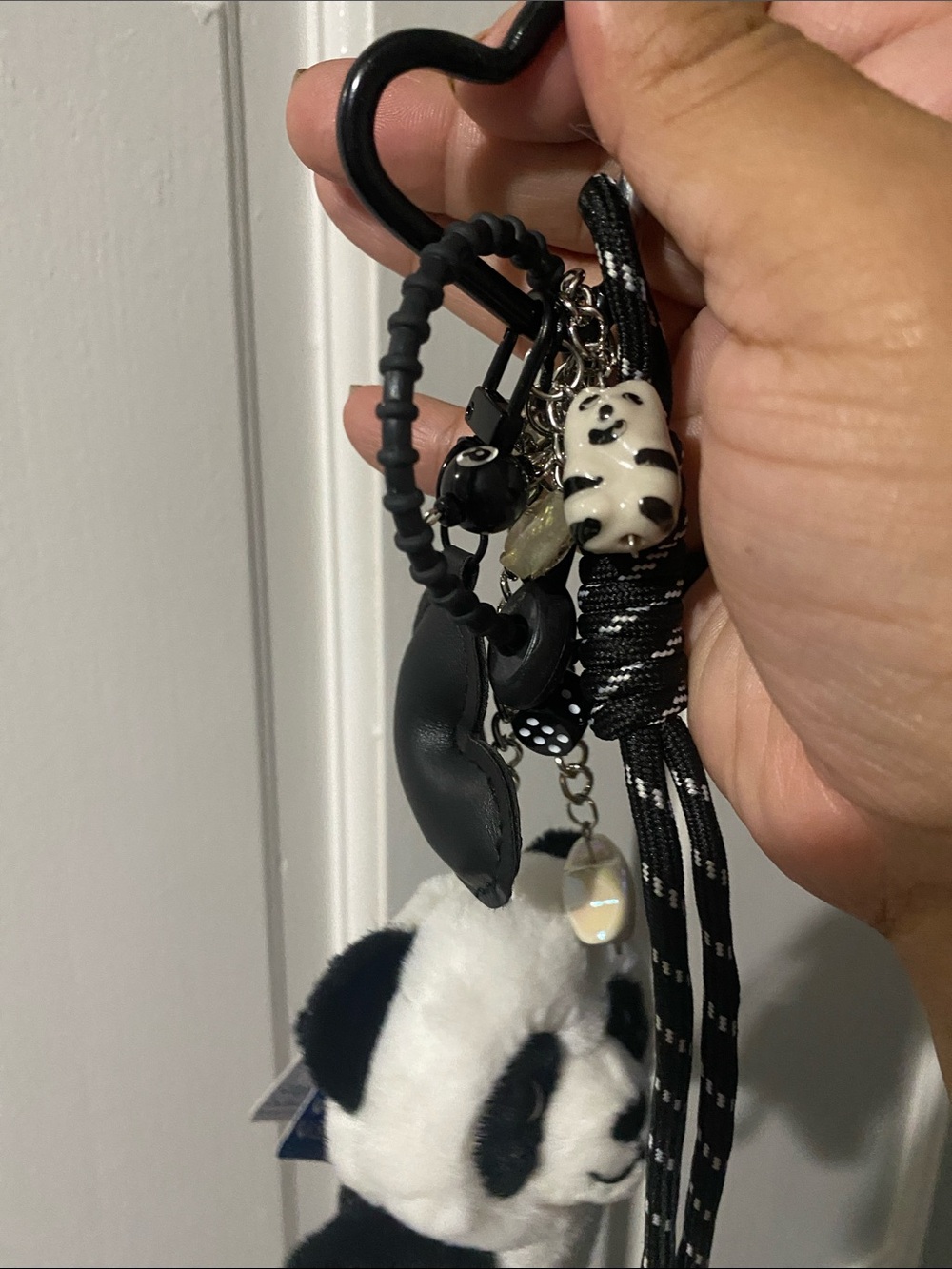 Panda Plush Keychain Bag Charm - Black & White - Picture 4 of 5